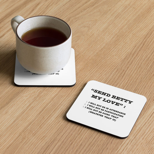 Send Betty My Love coaster