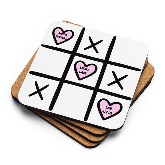 Valentine's Tic Tac Toe Coaster